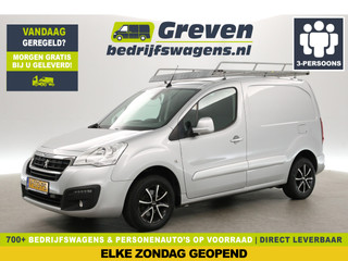 Peugeot Partner 120 1.6 BlueHDi 100PK | 3-Zits | Airco | Cruise | Carplay | Trekh. | Navi | Imperiaal | Parkeersens.