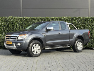 Ford Ranger 2.2 TDCi Limited Super Cab, 2H-4H-4L, NAVI, CRUISE, LEDER, CAMERA, CLIMATE CONTROL, STOELVERWARMING, TREKHAAK, TREEPLANKEN, LICHTMETAAL 17"