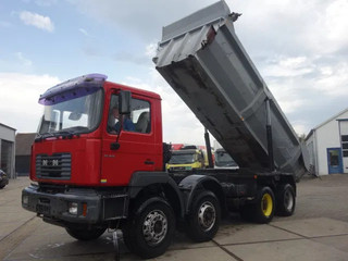MAN FE 410 8x4 kipper,manual feulpomp,steel kipper
