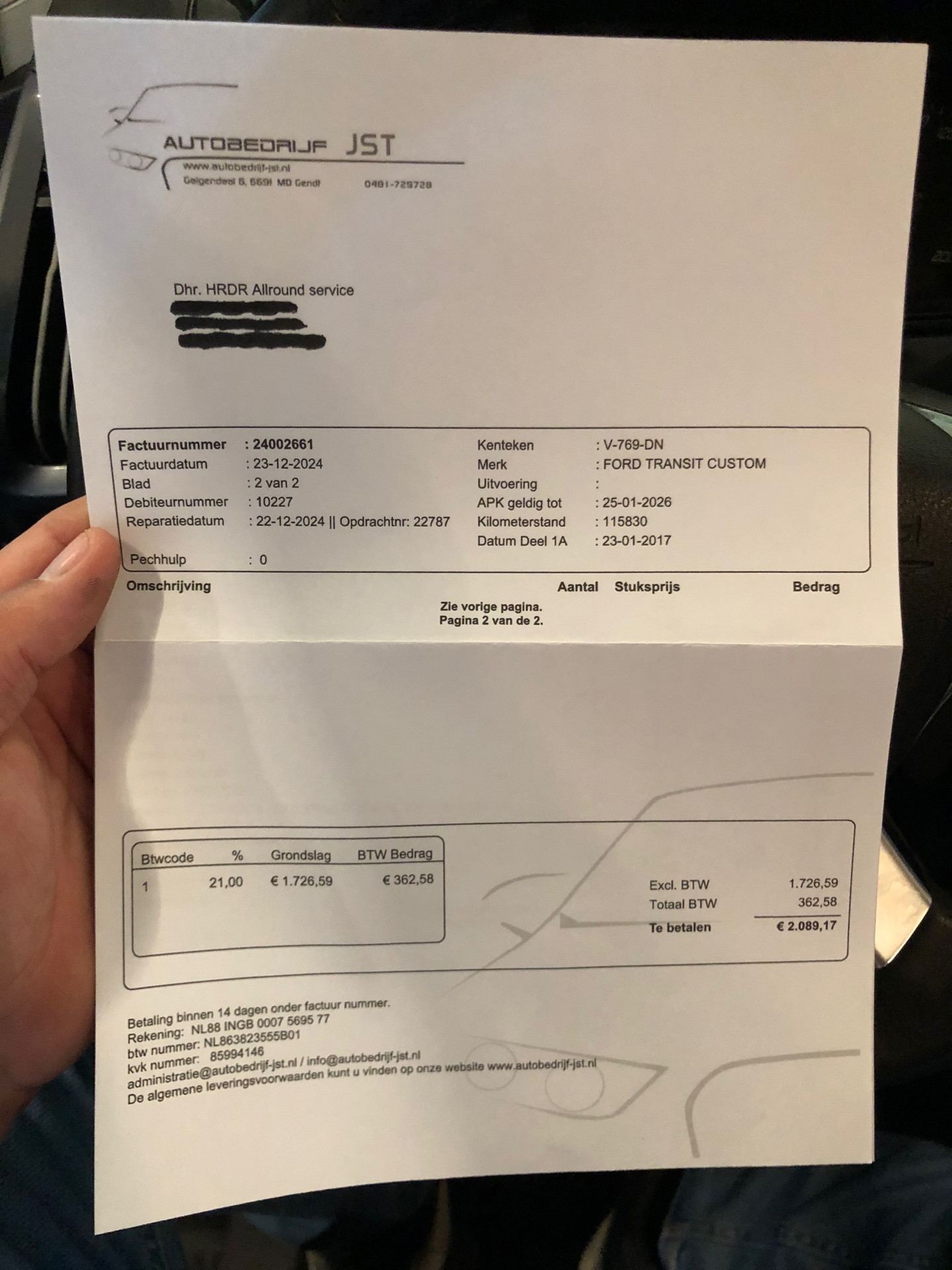 Hoofdafbeelding Ford Transit Custom